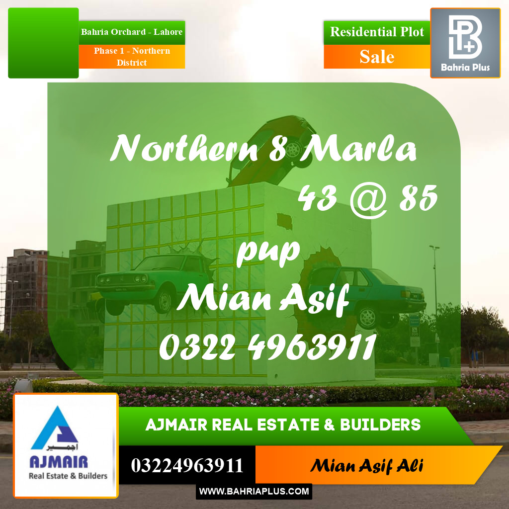Residential Plot for Sale in Phase 1 - Northern District -  Bahria Orchard, Lahore - (BP-336708)