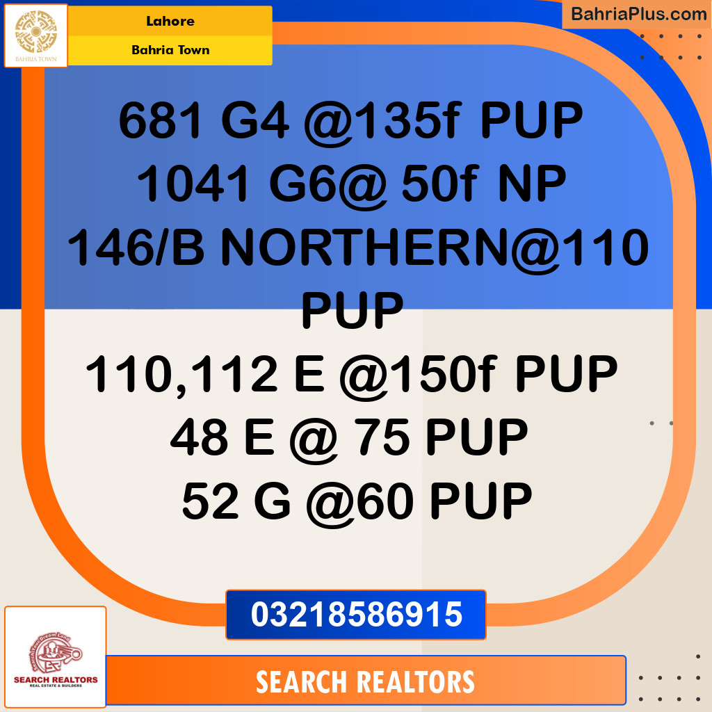 Residential Plot for Sale in Bahria Town, Lahore - (BP-336716)
