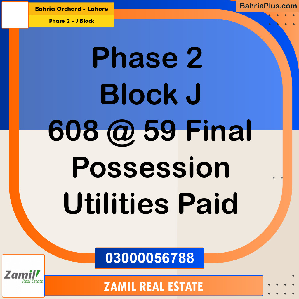 8 Marla Residential Plot for Sale in Phase 2 - J Block -  Bahria Orchard, Lahore - (BP-336832)
