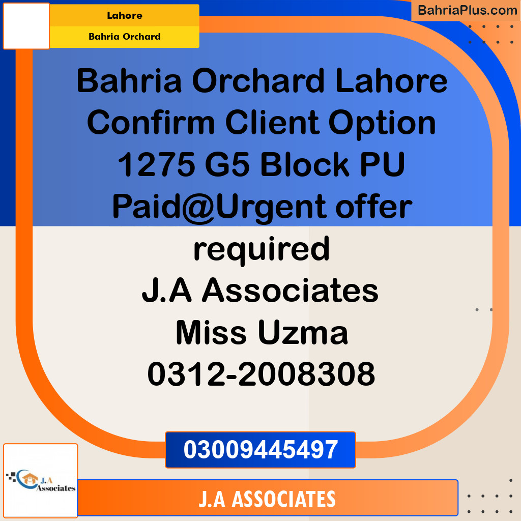 10 Marla Residential Plot for Sale in Bahria Orchard, Lahore - (BP-336851)