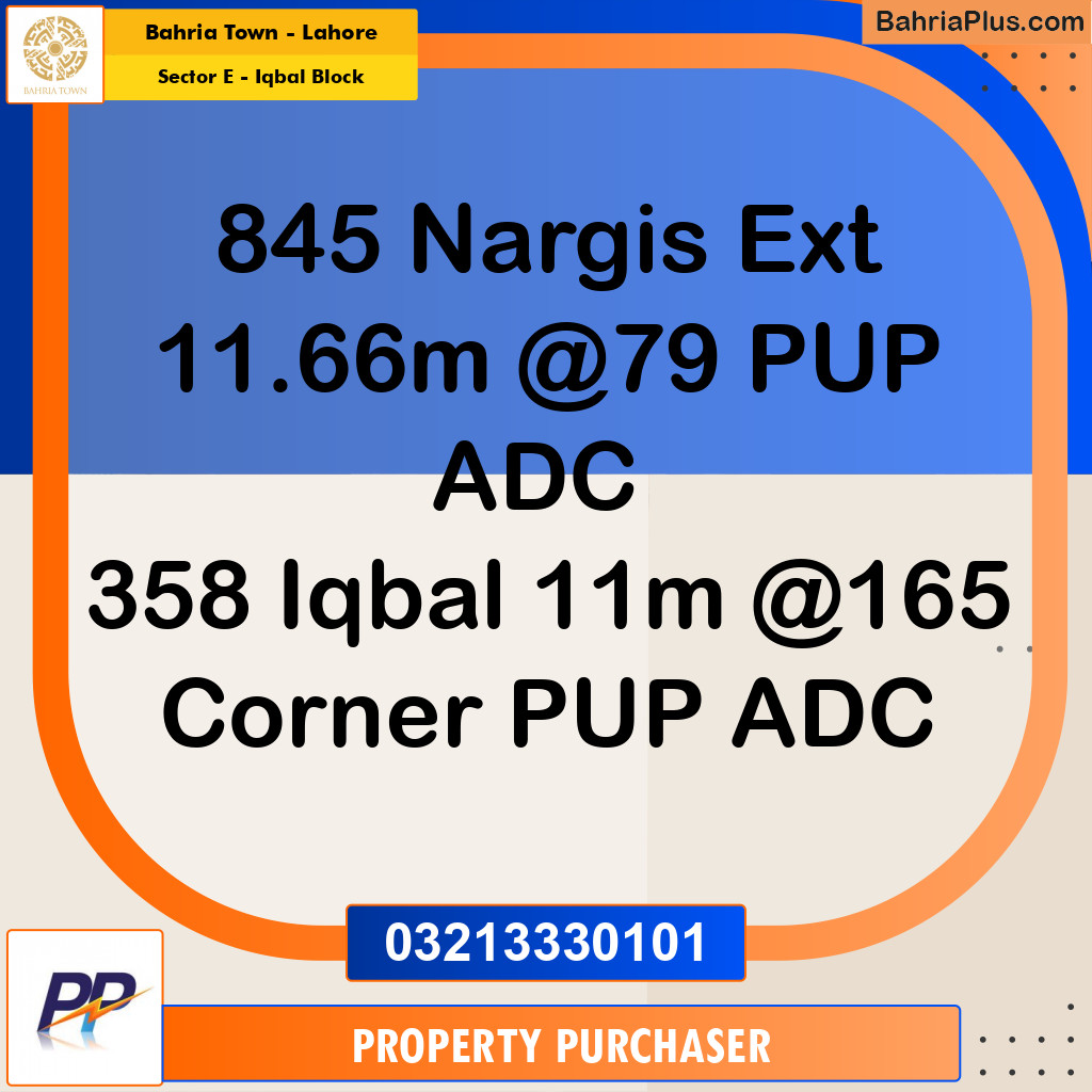 11 Marla Residential Plot for Sale in Sector E - Iqbal Block -  Bahria Town, Lahore - (BP-336858)