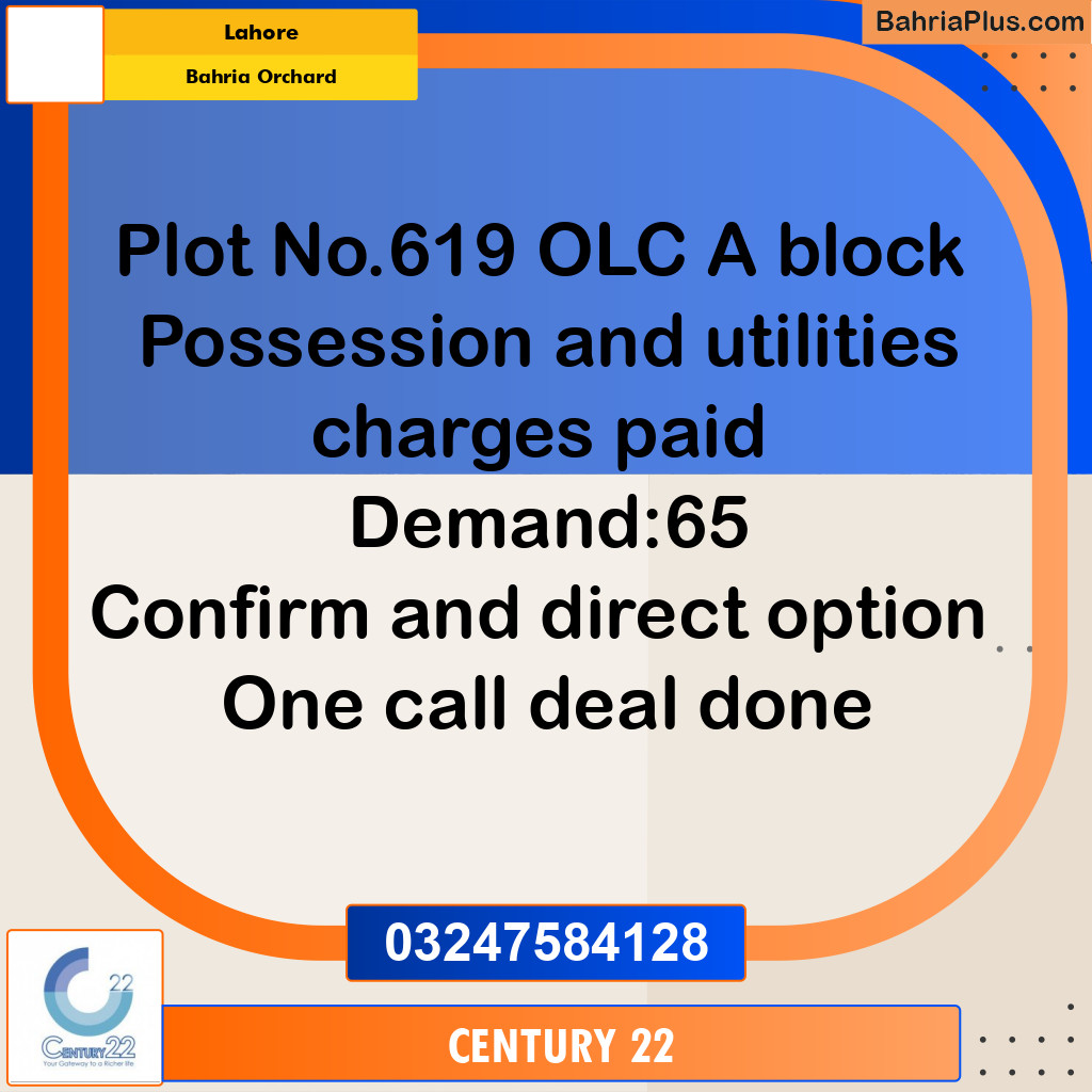 5 Marla Residential Plot for Sale in Bahria Orchard, Lahore - (BP-336859)