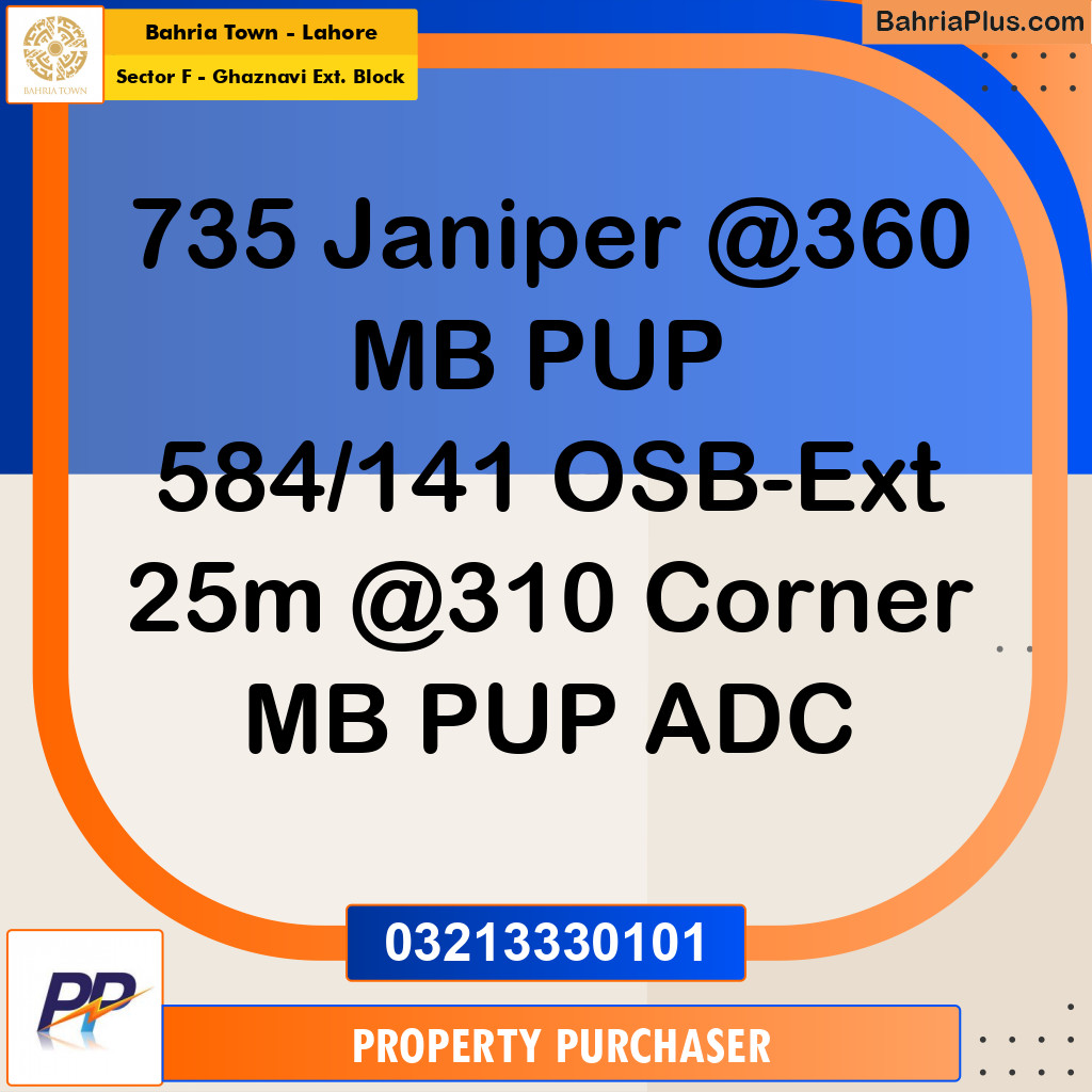 1 Kanal Residential Plot for Sale in Sector F - Ghaznavi Ext. Block -  Bahria Town, Lahore - (BP-336865)