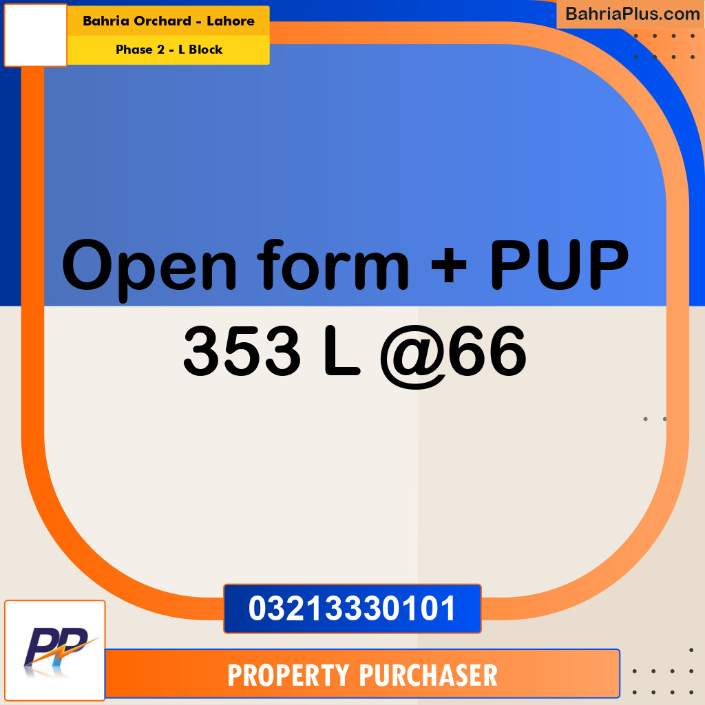 5 Marla Residential Plot for Sale in Phase 2 - L Block -  Bahria Orchard, Lahore - (BP-336996)