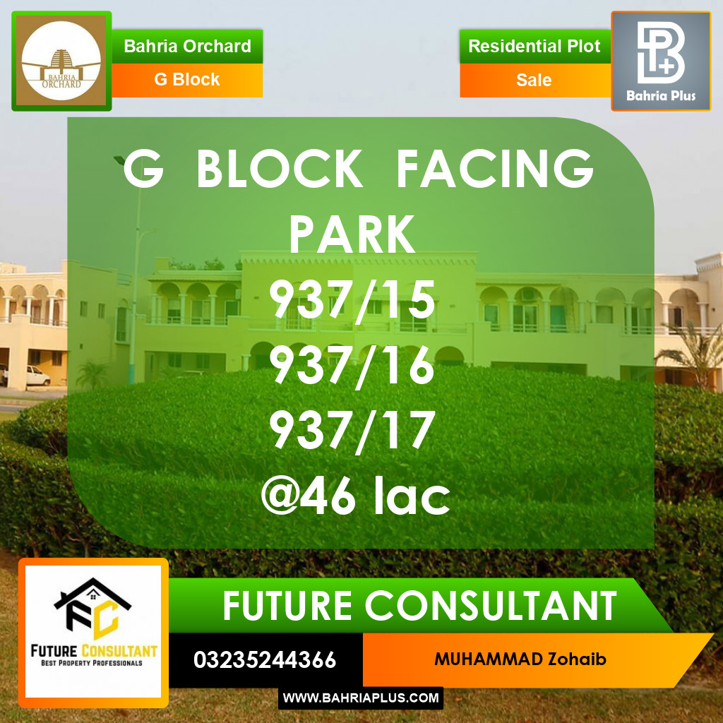 5 Marla Residential Plot for Sale in Phase 2 - G Block -  Bahria Orchard, Lahore - (BP-337065)