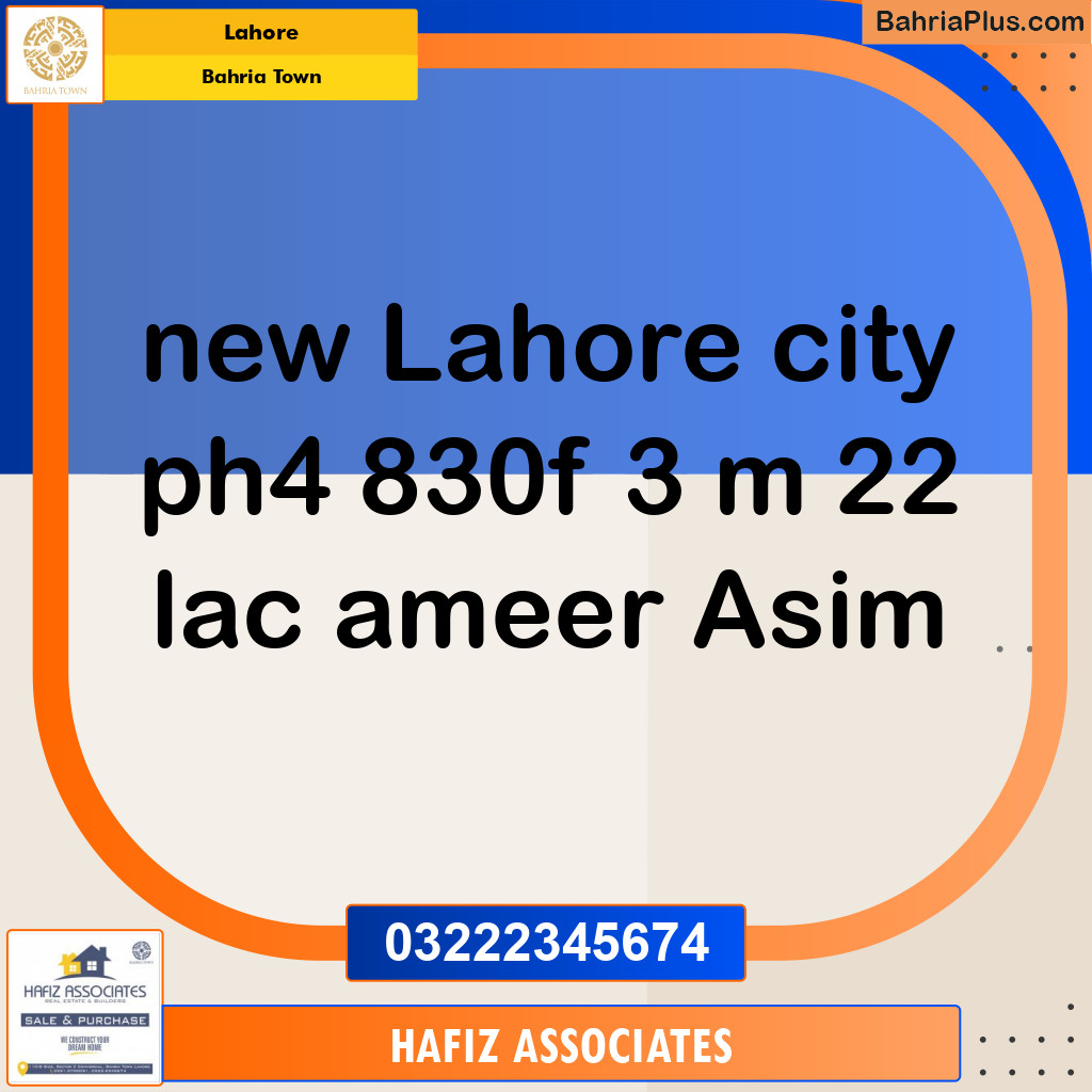 Residential Plot for Sale in Bahria Town, Lahore - (BP-337124)