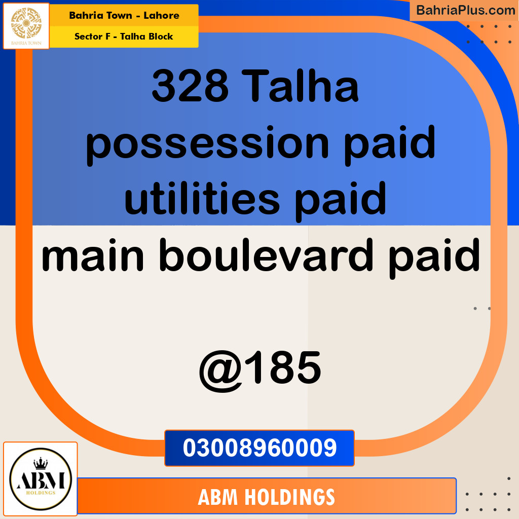 10 Marla Residential Plot for Sale in Sector F - Talha Block -  Bahria Town, Lahore - (BP-337132)