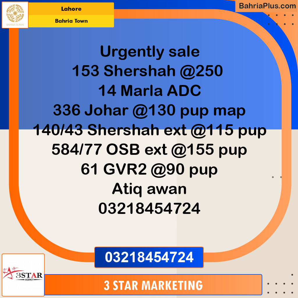 Residential Plot for Sale in Bahria Town, Lahore - (BP-337154)