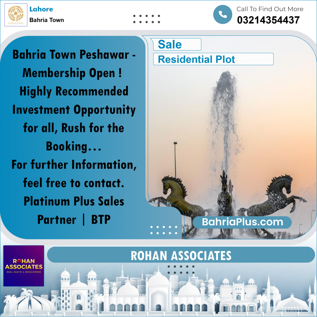 Residential Plot for Sale in Bahria Town, Lahore - (BP-337215)