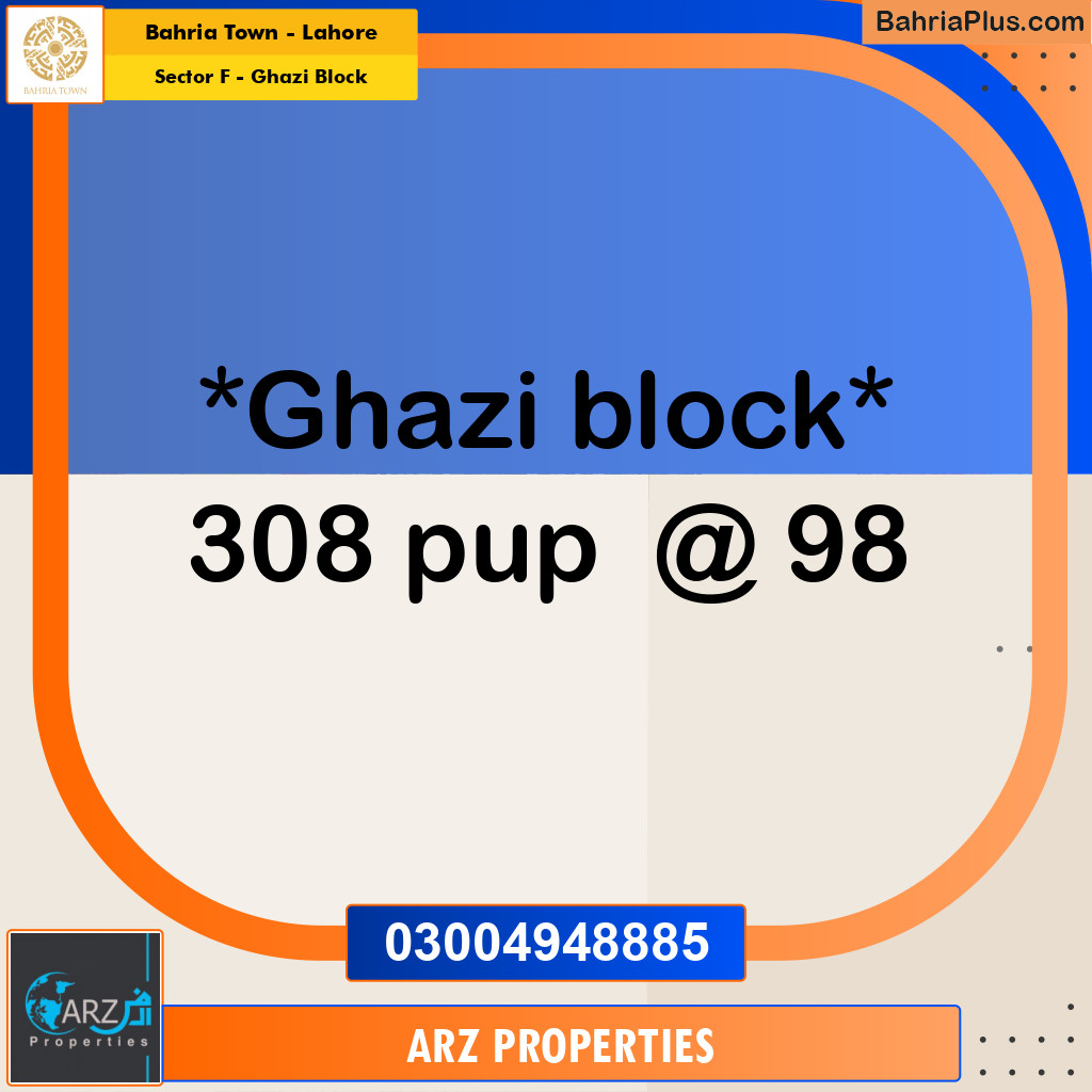Residential Plot for Sale in Sector F - Ghazi Block -  Bahria Town, Lahore - (BP-337240)