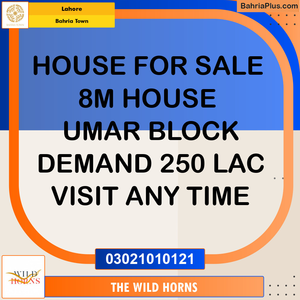 Residential House for Sale in Bahria Town, Lahore - (BP-337309)