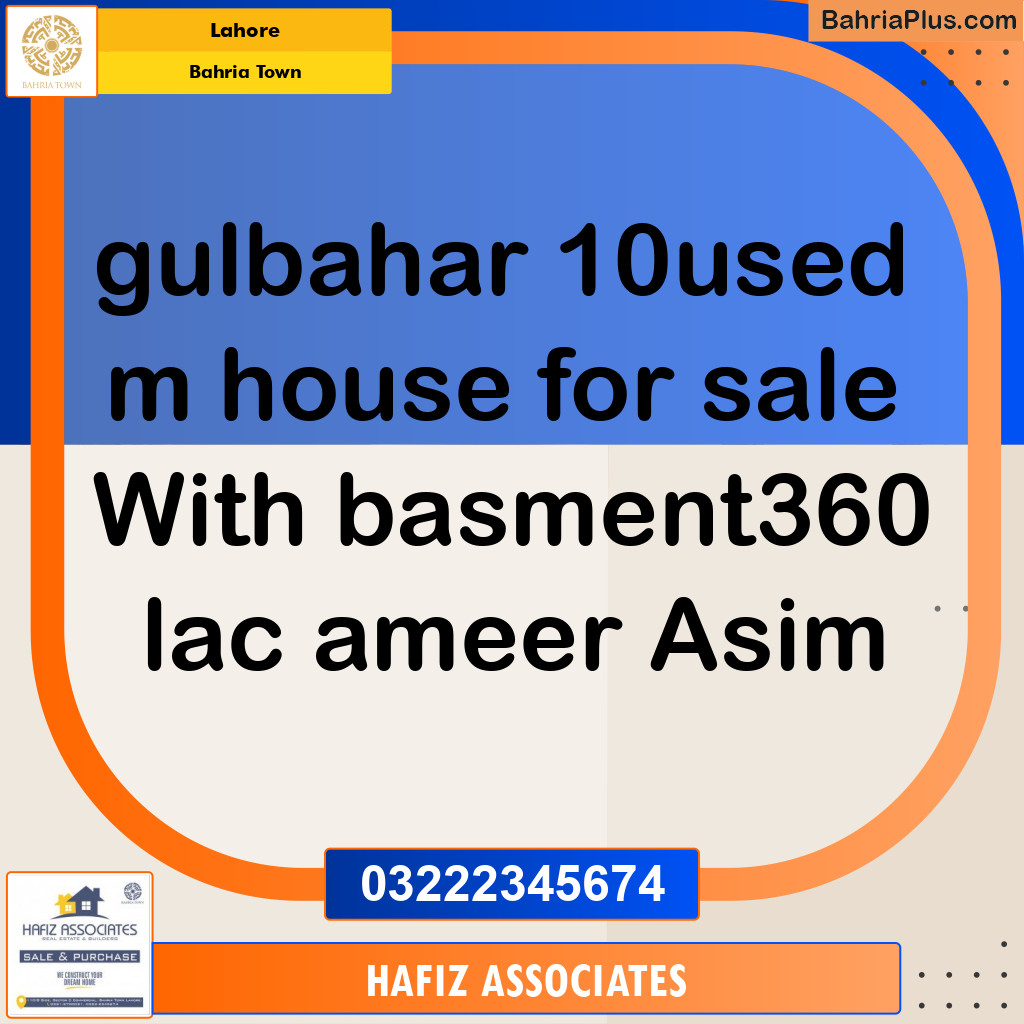 Residential House for Sale in Bahria Town, Lahore - (BP-337315)