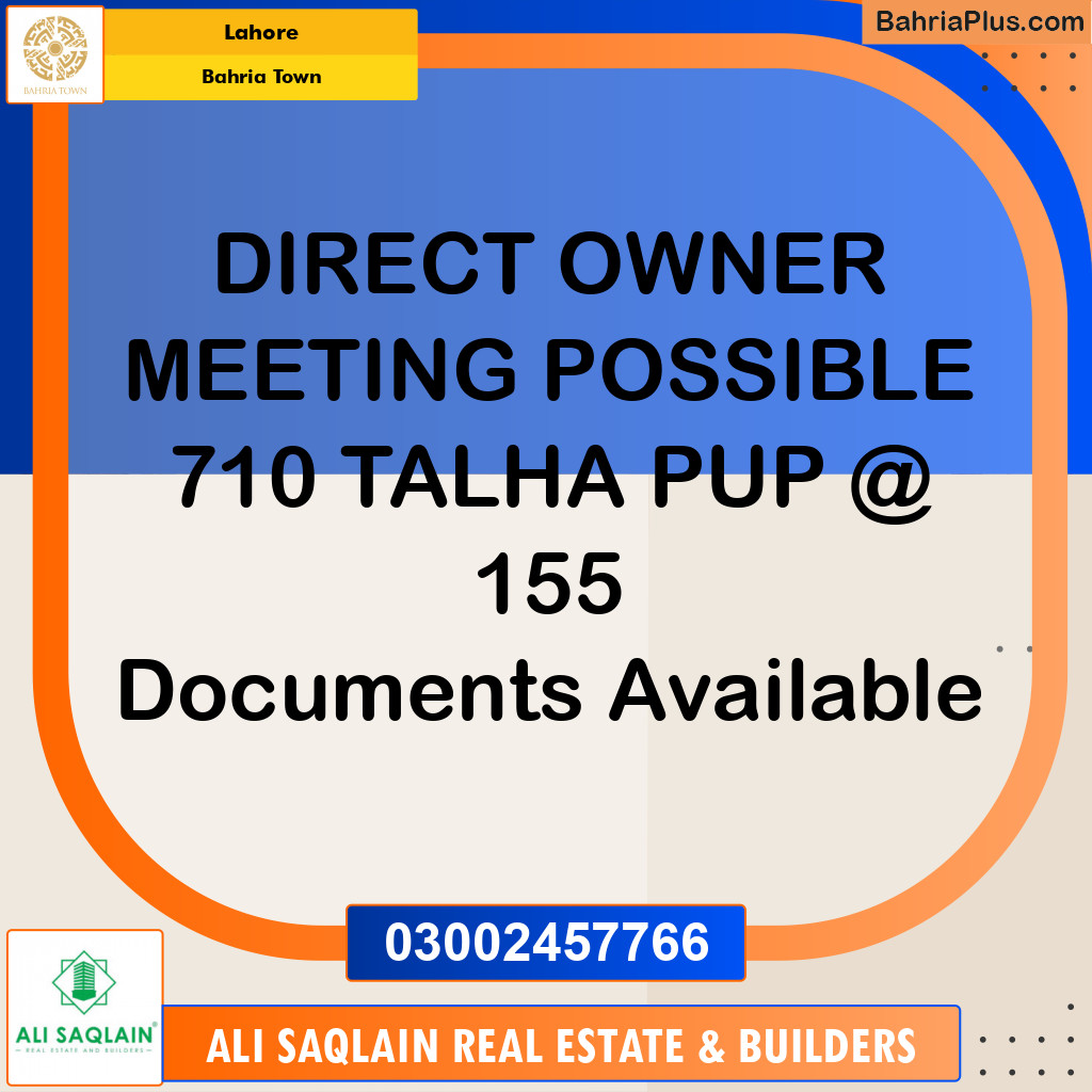 Residential Plot for Sale in Bahria Town, Lahore - (BP-337323)