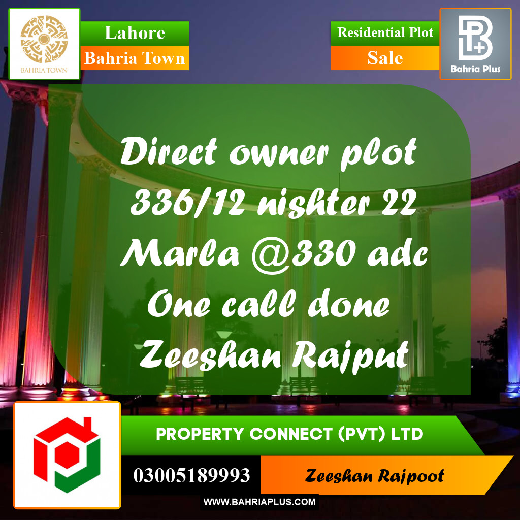 Residential Plot for Sale in Bahria Town, Lahore - (BP-337331)