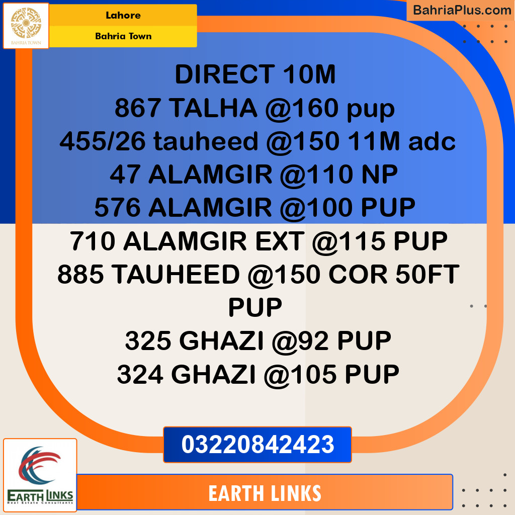 Residential Plot for Sale in Bahria Town, Lahore - (BP-337345)