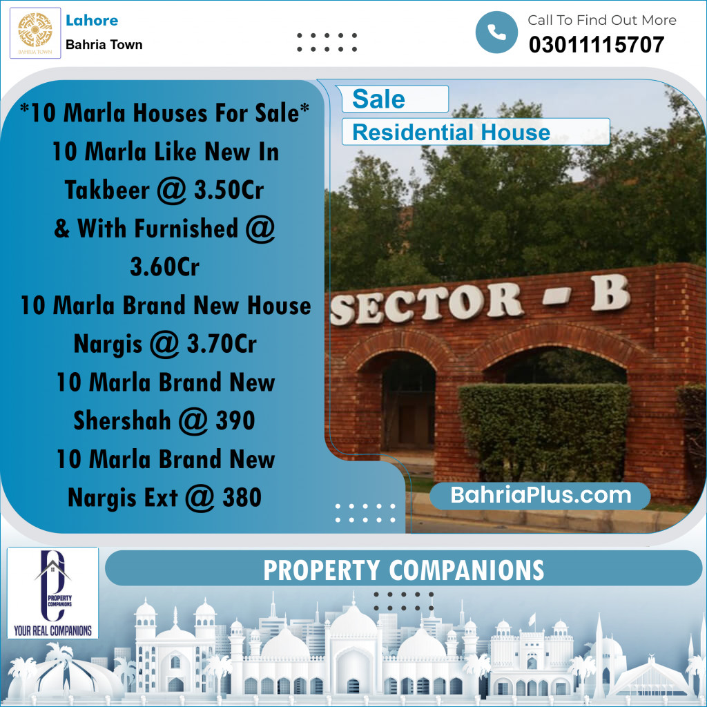 Residential House for Sale in Bahria Town, Lahore - (BP-337356)