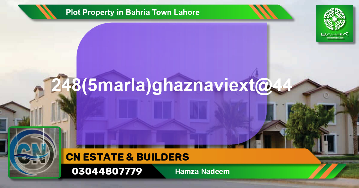 Residential Plot for Sale in Bahria Town, Lahore - (BP-33780)