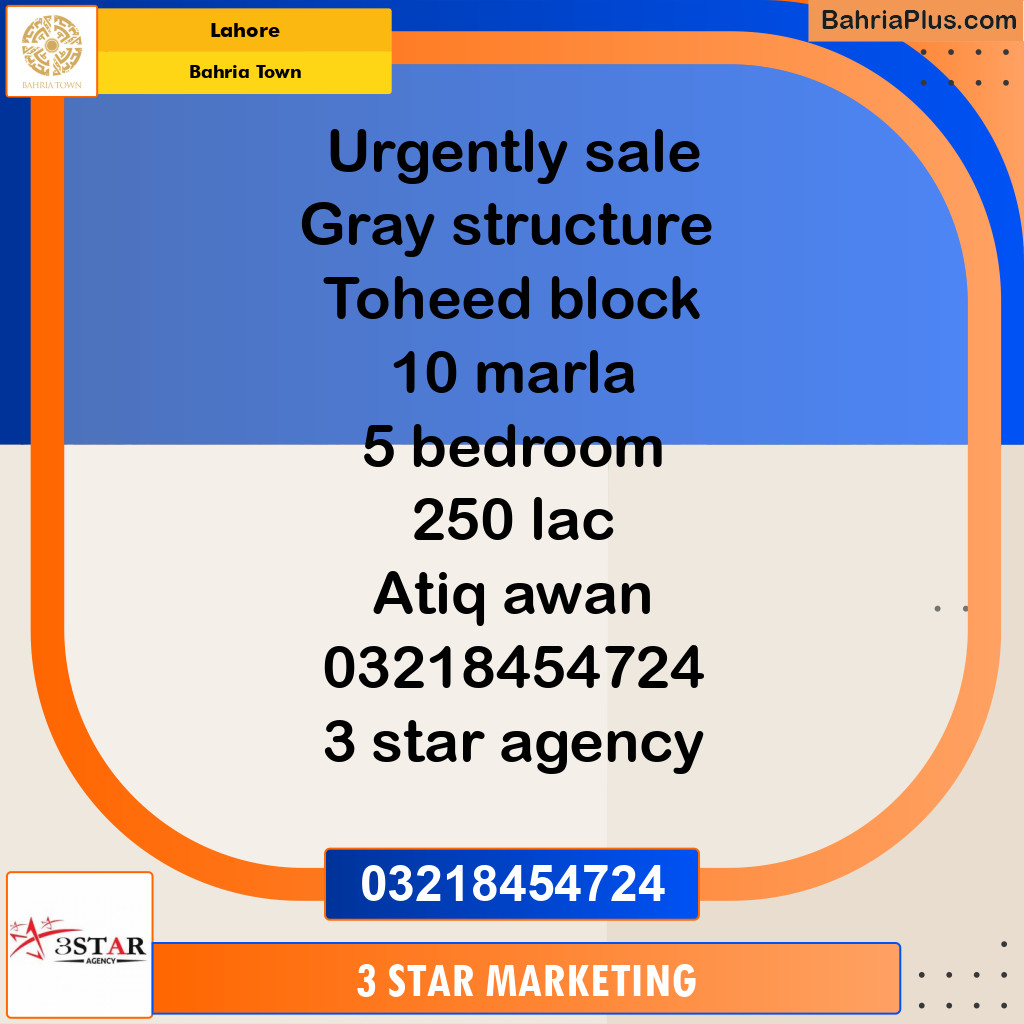 Residential House for Sale in Bahria Town, Lahore - (BP-338931)