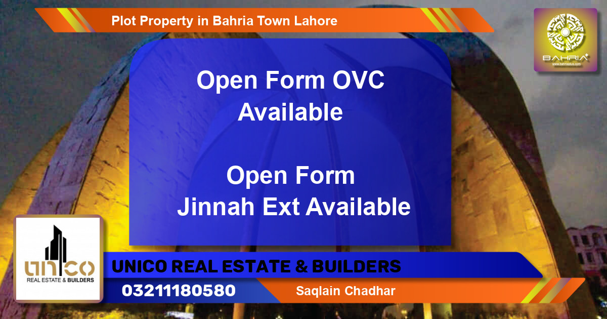 Residential Plot for Sale in Bahria Town, Lahore - (BP-34027)