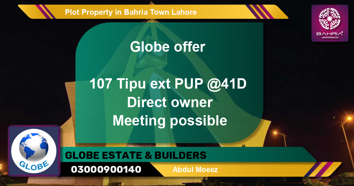 Residential Plot for Sale in Bahria Town, Lahore - (BP-34166)