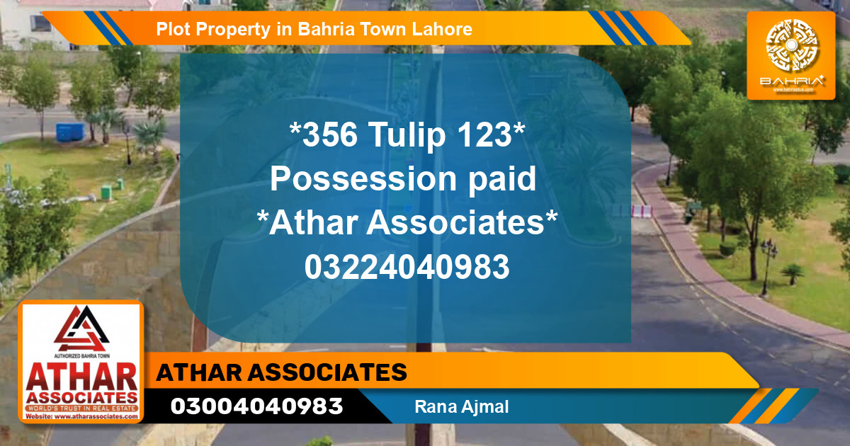 Residential Plot for Sale in Bahria Town, Lahore - (BP-34200)