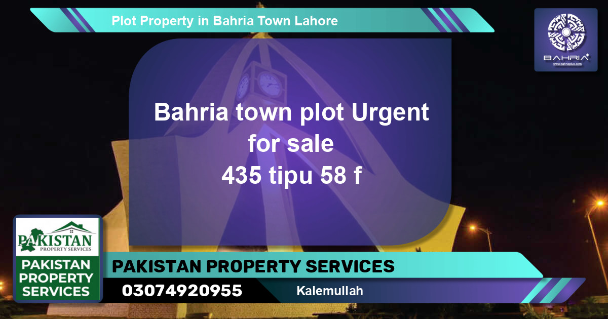 Residential Plot for Sale in Bahria Town, Lahore - (BP-34231)