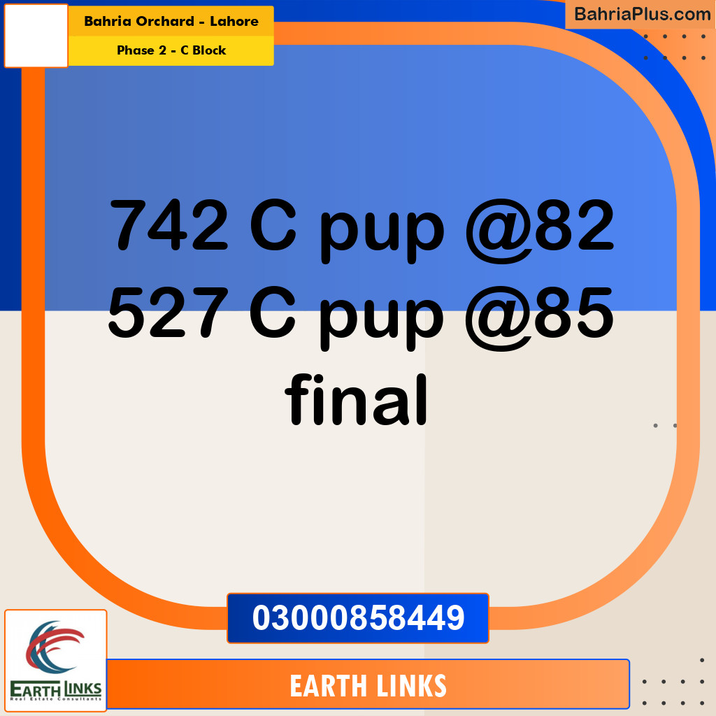 8 Marla Residential Plot for Sale in Phase 2 - C Block -  Bahria Orchard, Lahore - (BP-342570)