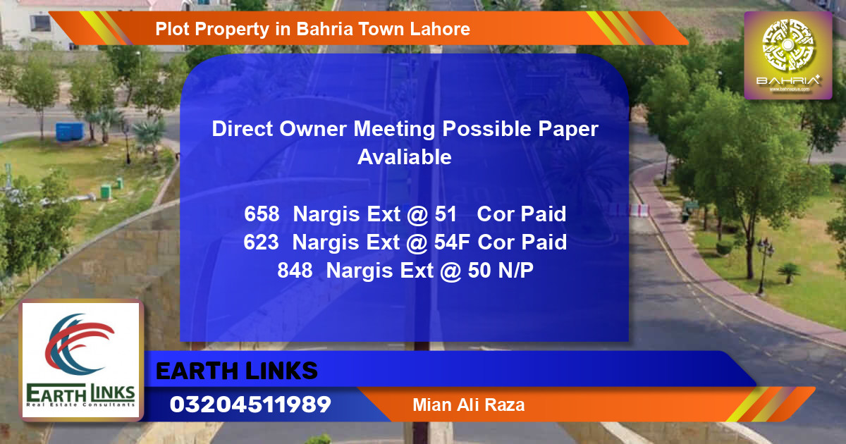 Residential Plot for Sale in Bahria Town, Lahore - (BP-34438)