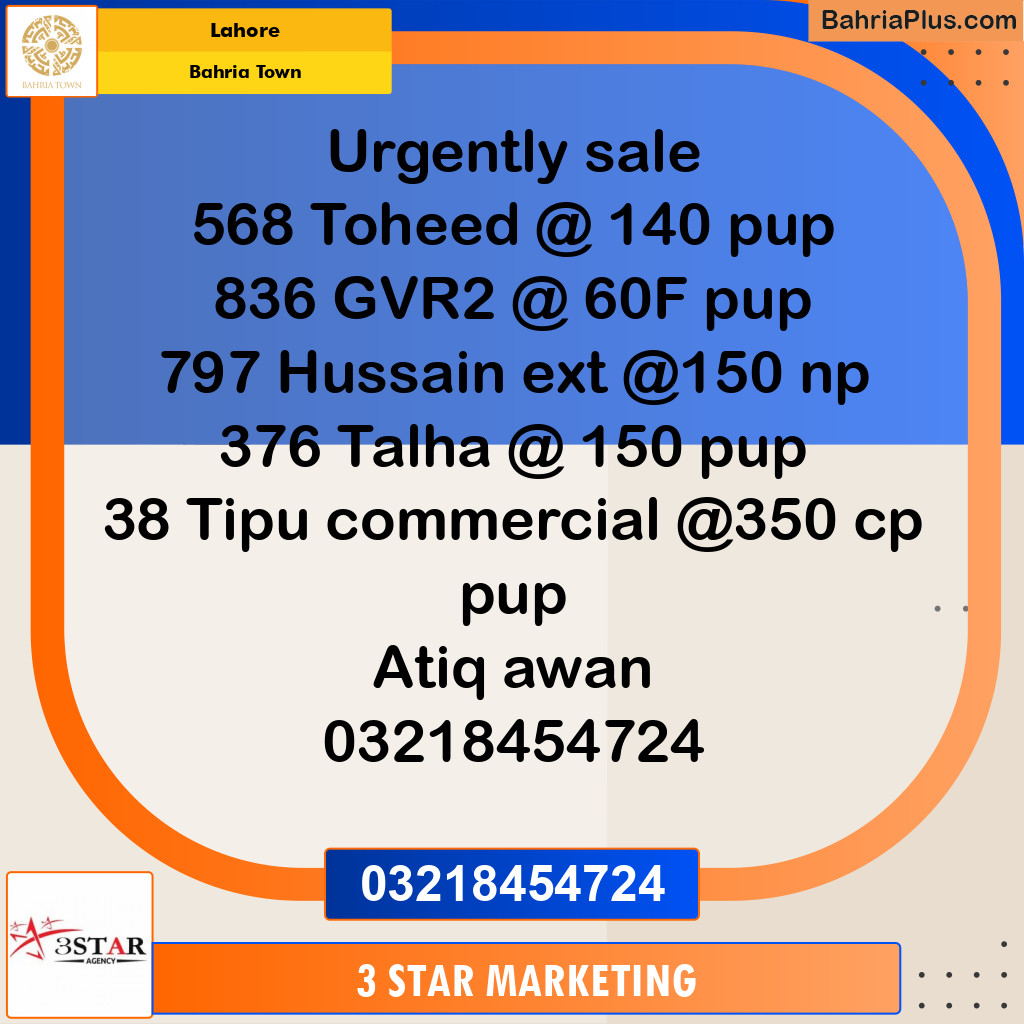 Residential Plot for Sale in Bahria Town, Lahore - (BP-346905)