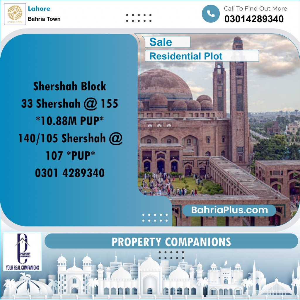 Residential Plot for Sale in Bahria Town, Lahore - (BP-346928)