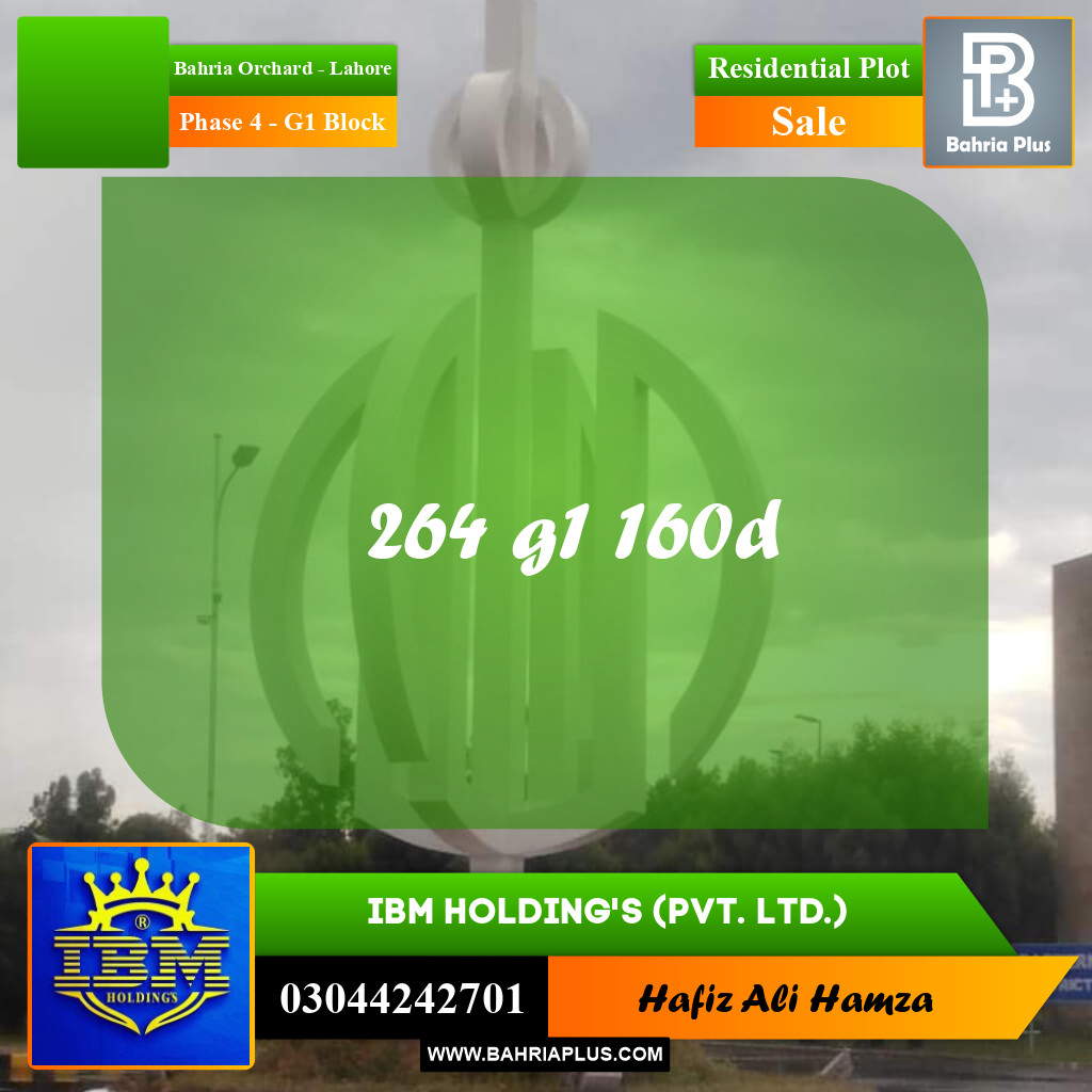 1 Kanal Residential Plot for Sale in Phase 4 - G1 Block -  Bahria Orchard, Lahore - (BP-346934)