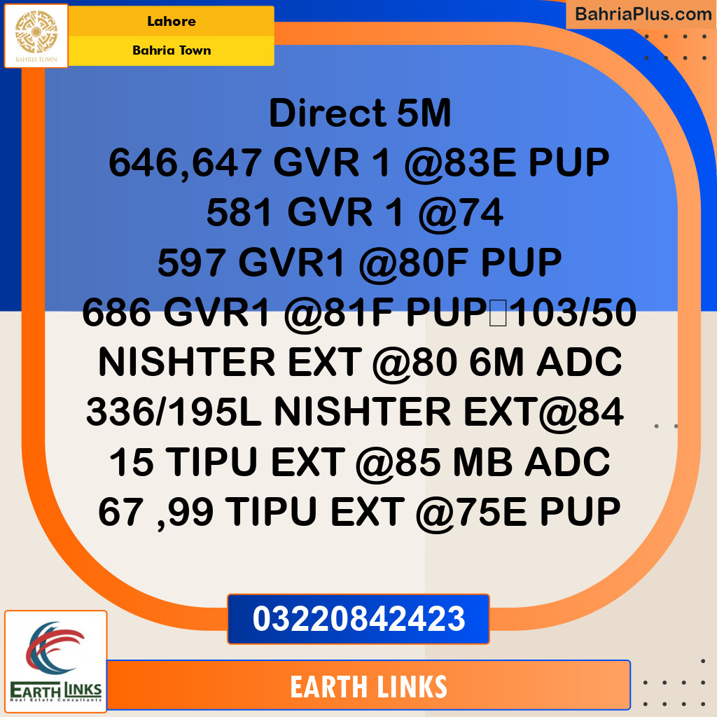 Residential Plot for Sale in Bahria Town, Lahore - (BP-346978)