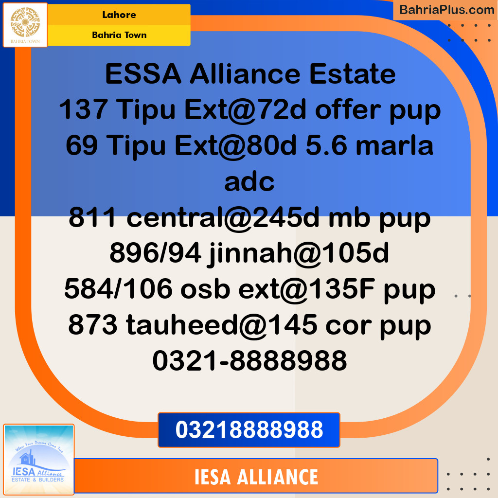 5 Marla Residential Plot for Sale in Bahria Town, Lahore - (BP-347011)