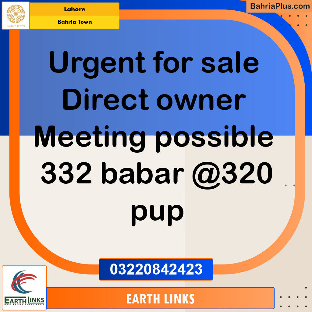 Residential Plot for Sale in Bahria Town, Lahore - (BP-347160)