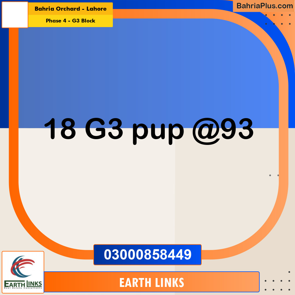 10 Marla Residential Plot for Sale in Phase 4 - G3 Block -  Bahria Orchard, Lahore - (BP-347373)