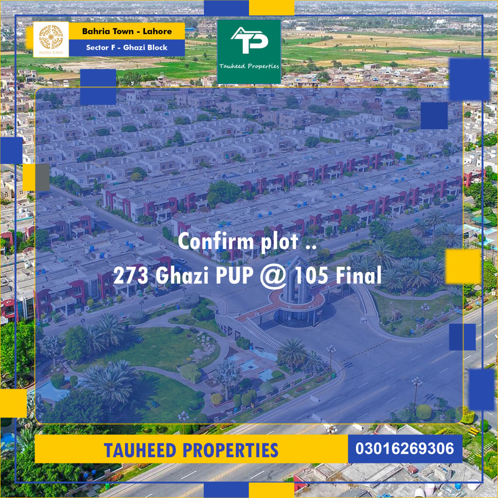 10 Marla Residential Plot for Sale in Sector F - Ghazi Block -  Bahria Town, Lahore - (BP-347395)