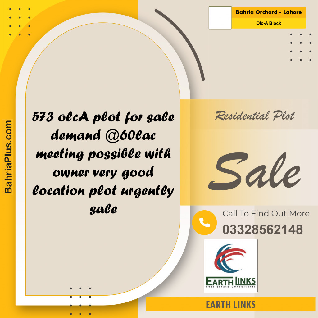 5 Marla Residential Plot for Sale in OLC-A Block -  Bahria Orchard, Lahore - (BP-347587)