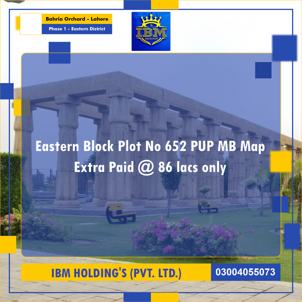 5 Marla Residential Plot for Sale in Phase 1 - Eastern District -  Bahria Orchard, Lahore - (BP-347662)