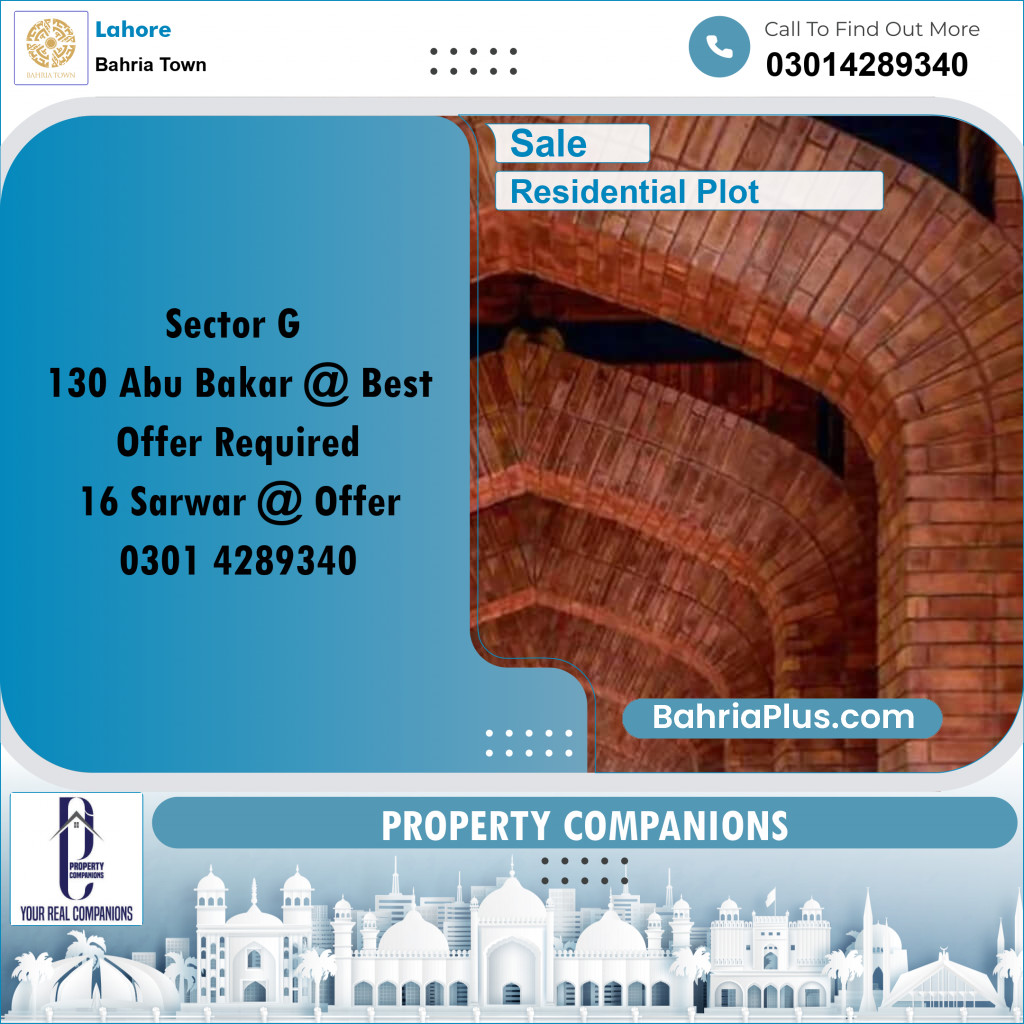 Residential Plot for Sale in Bahria Town, Lahore - (BP-347744)