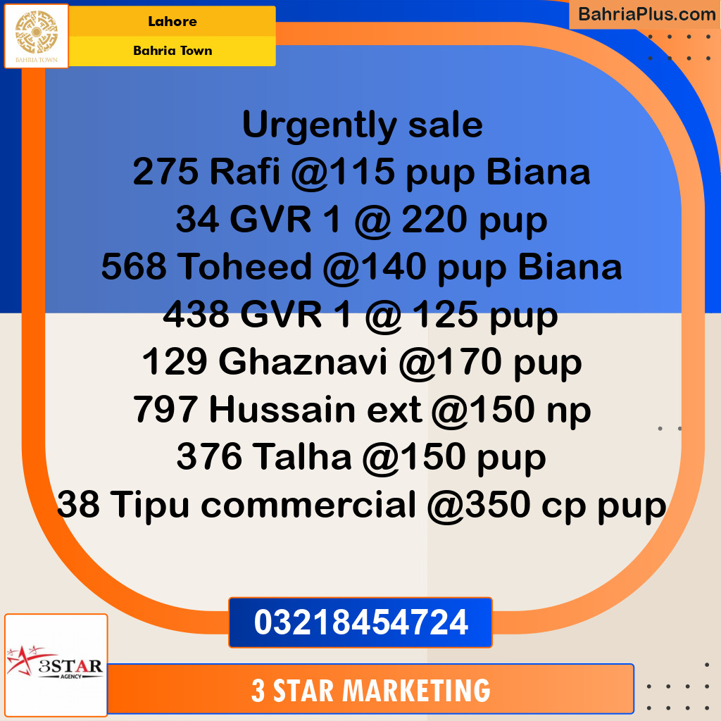 Residential Plot for Sale in Bahria Town, Lahore - (BP-347771)