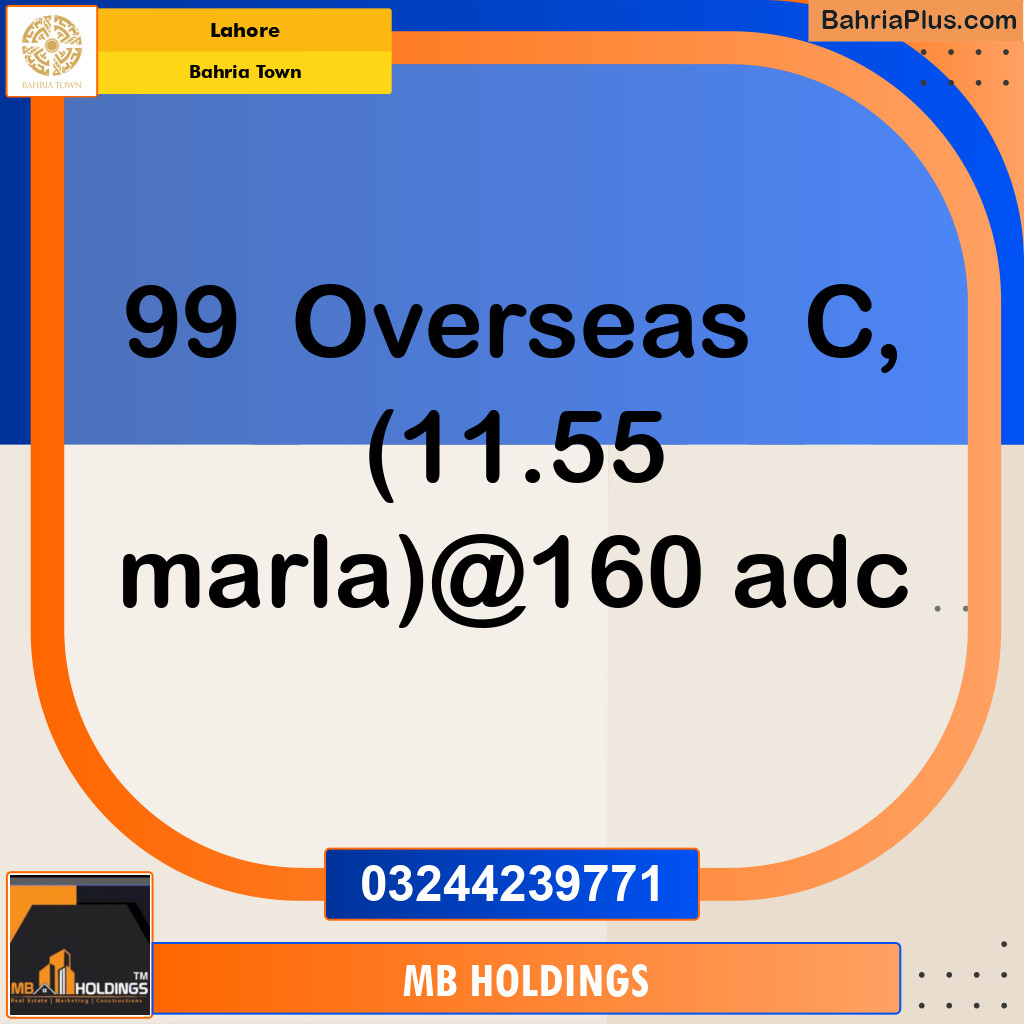 11.55 Marla Residential Plot for Sale in Bahria Town, Lahore - (BP-347918)