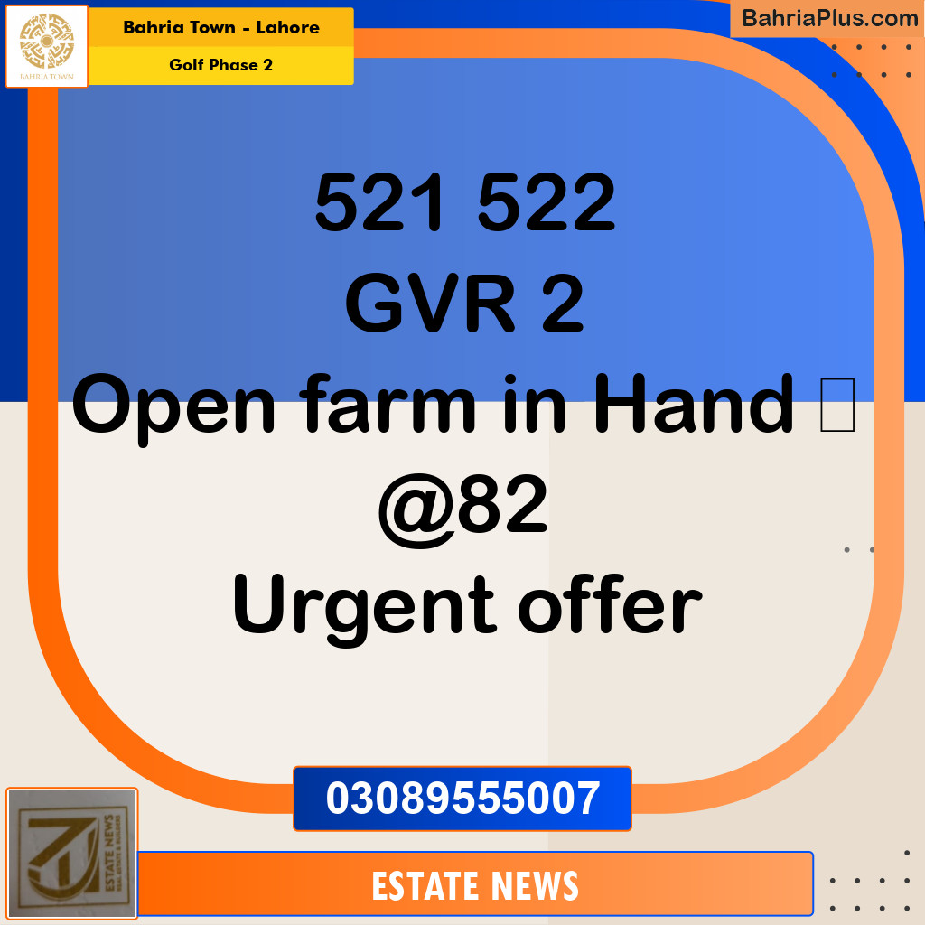 Residential Plot for Sale in Golf Phase 2 -  Bahria Town, Lahore - (BP-347977)