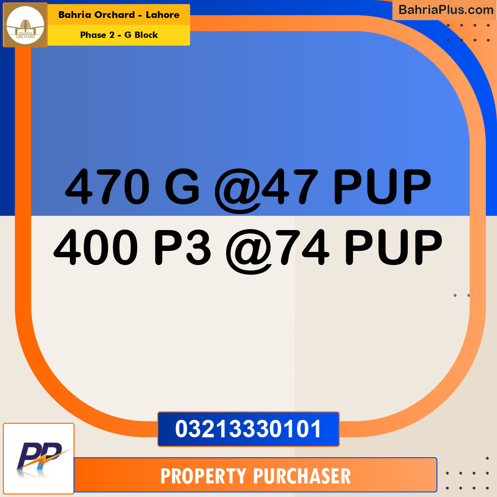 5 Marla Residential Plot for Sale in Phase 2 - G Block -  Bahria Orchard, Lahore - (BP-348014)