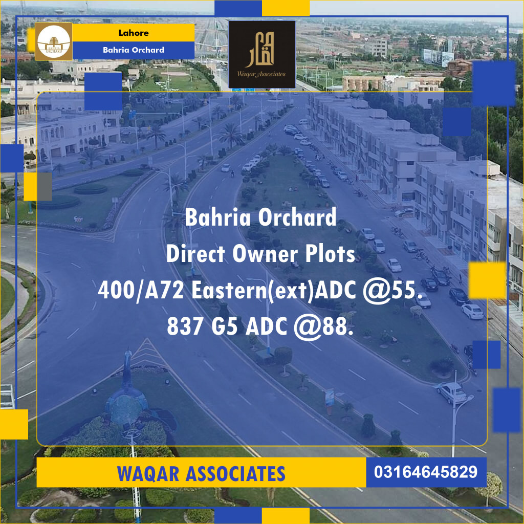 Residential Plot for Sale in Bahria Orchard, Lahore - (BP-348053)