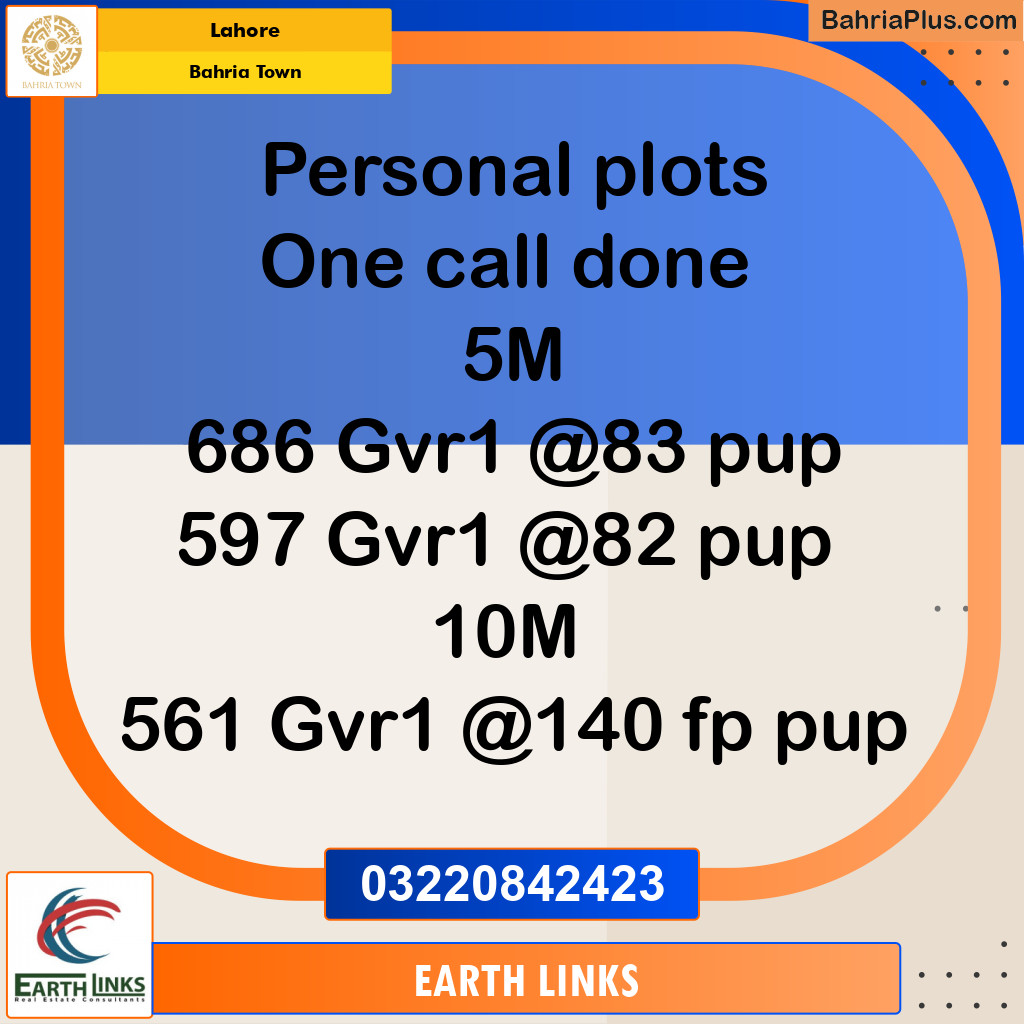 Residential Plot for Sale in Bahria Town, Lahore - (BP-348116)