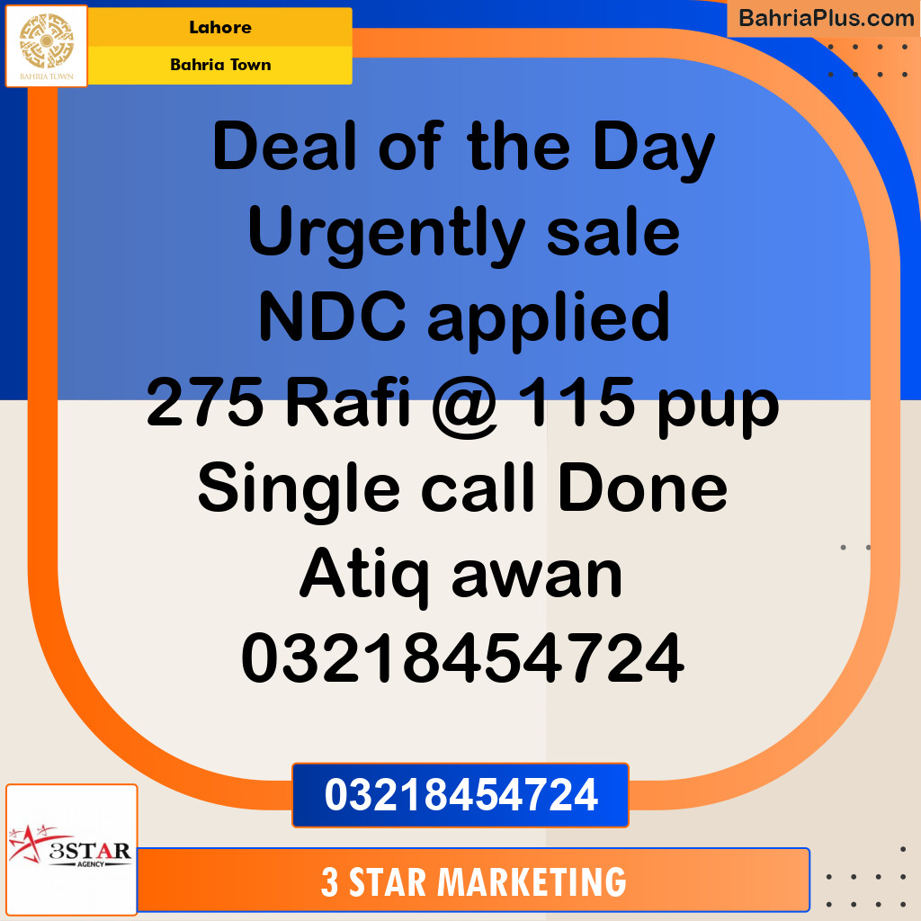 Residential Plot for Sale in Bahria Town, Lahore - (BP-348148)