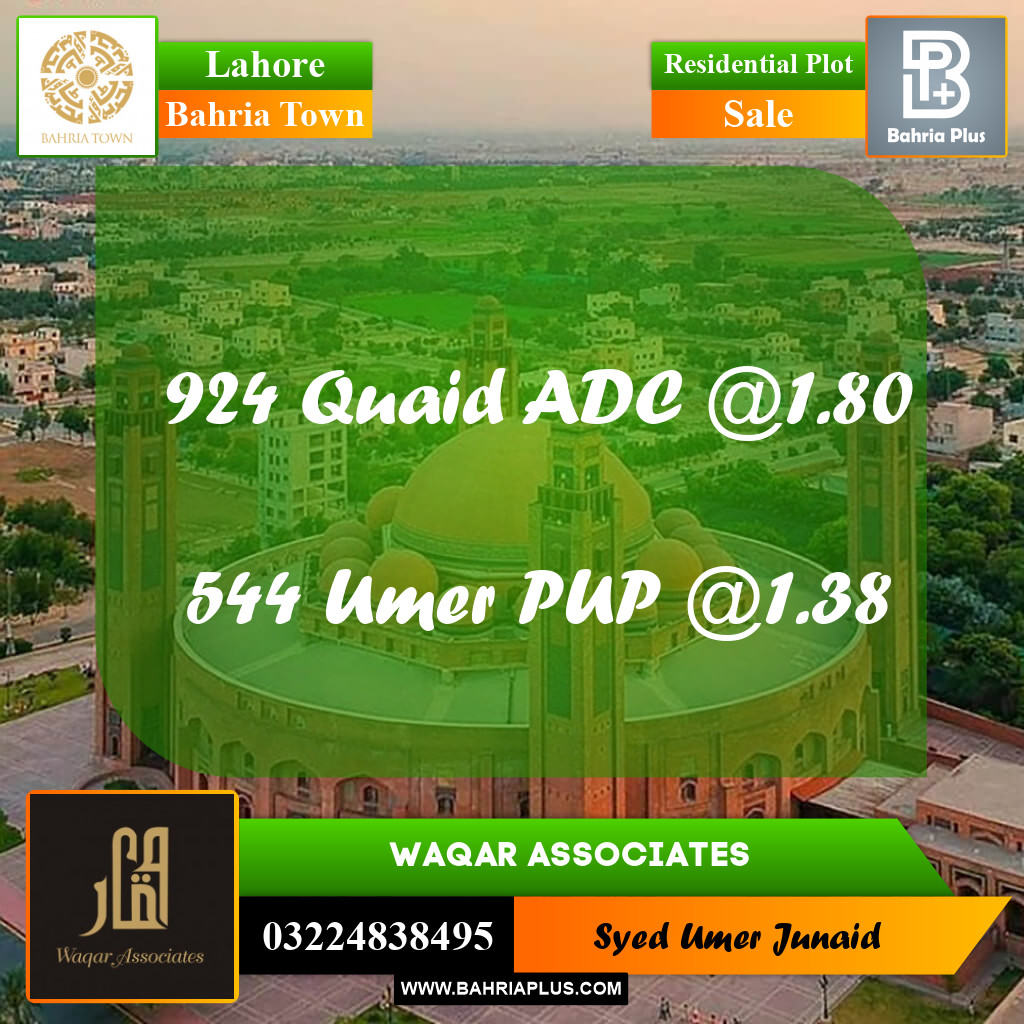 Residential Plot for Sale in Bahria Town, Lahore - (BP-348213)