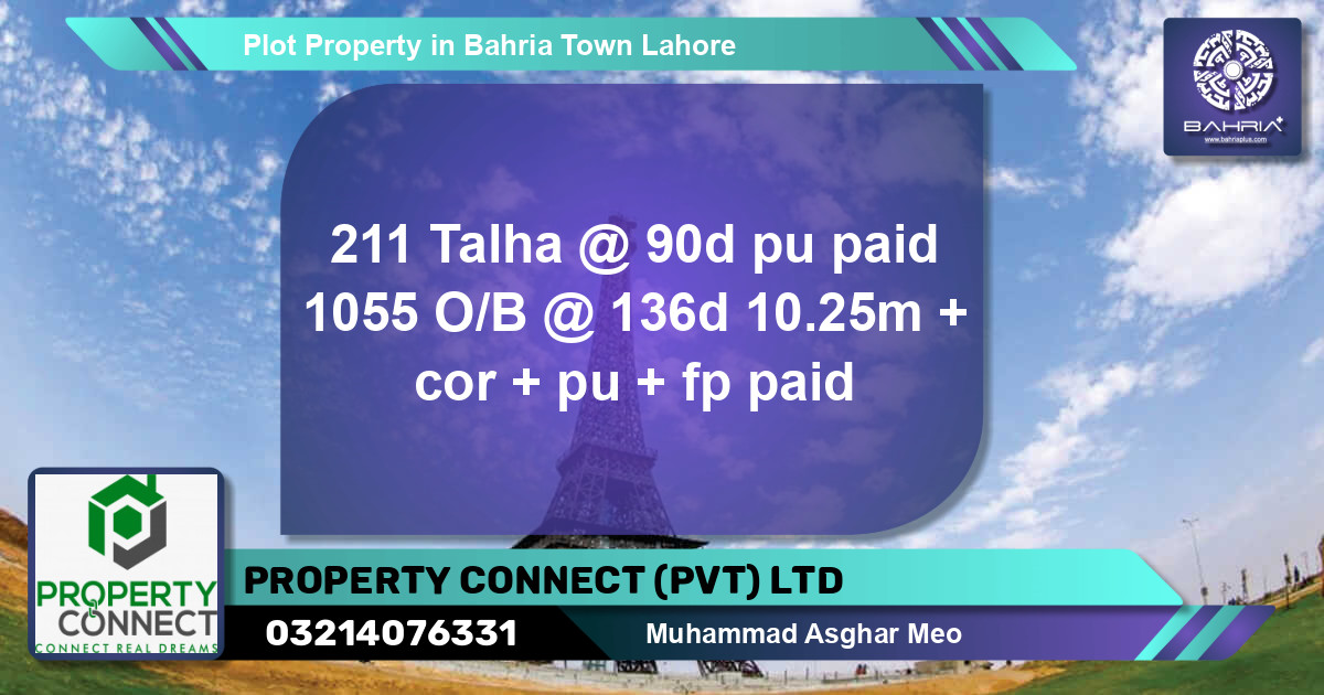 Residential Plot for Sale in Bahria Town, Lahore - (BP-34829)