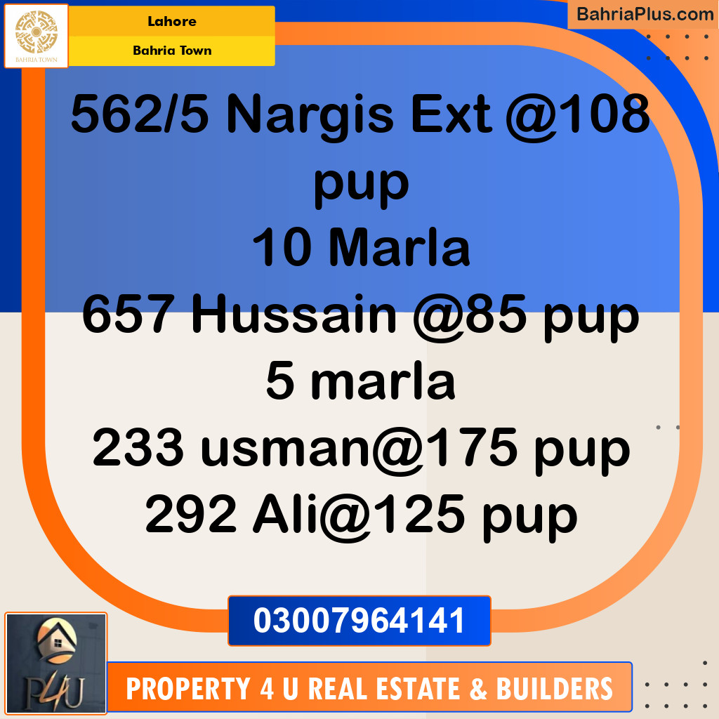 Residential Plot for Sale in Bahria Town, Lahore - (BP-348303)