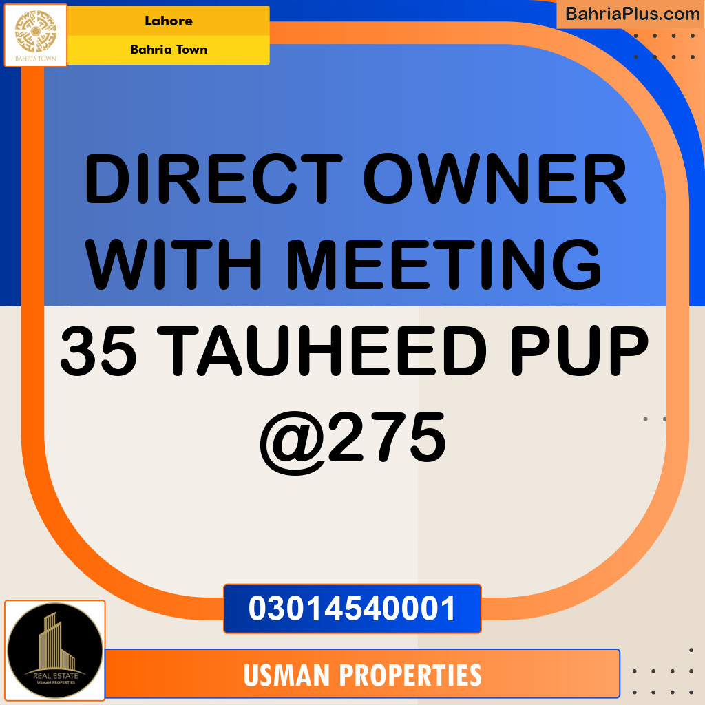 Residential Plot for Sale in Bahria Town, Lahore - (BP-348314)
